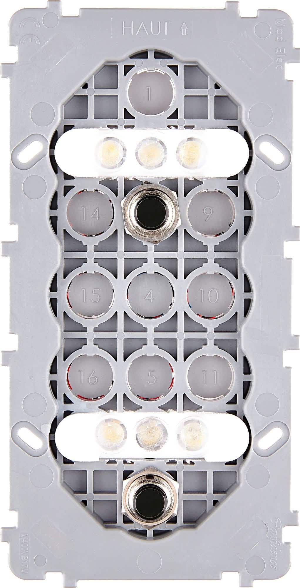 MODELEC - Mécanisme Renforce Noir Dv 2 Push + 6Led Blc