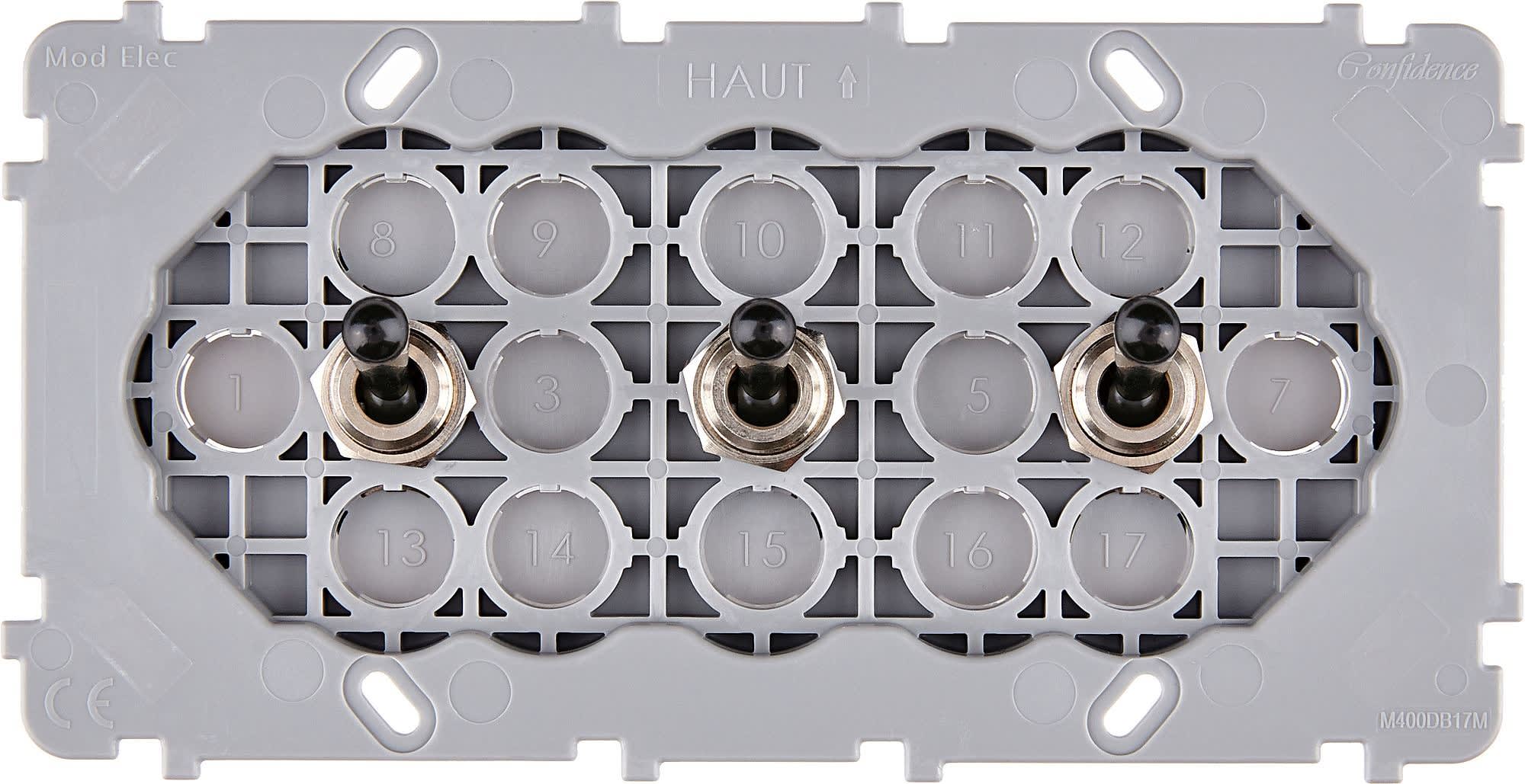 MODELEC - Mécanisme Renforce Noir Double Horizontale 3 Va Et Vient Alignes