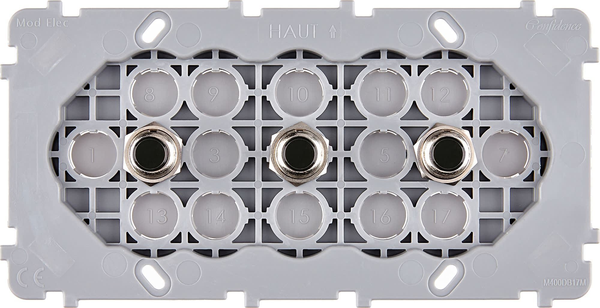 MODELEC - Mécanisme Renforce Noir Double Horizontale 3 Poussoirs Push