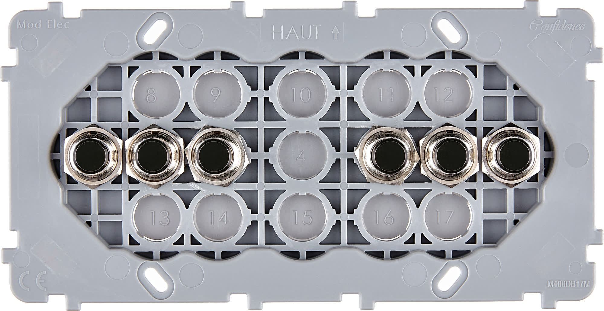 MODELEC - Mécanisme Renforce Noir Double Horizontale 6 Poussoirs Push