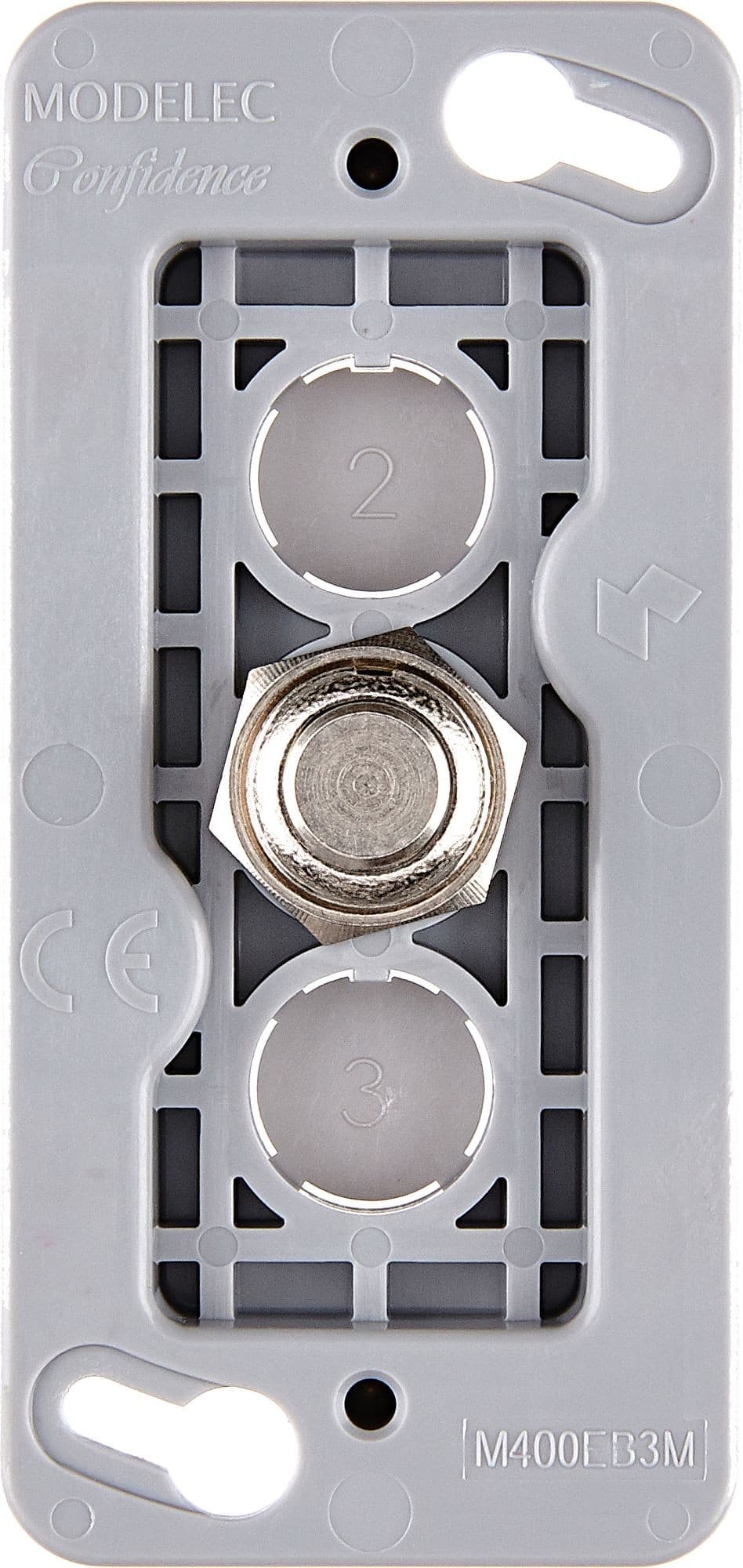 MODELEC - Mécanisme renforcé pour façade étroite Acier 1 Bouton Push Ø8