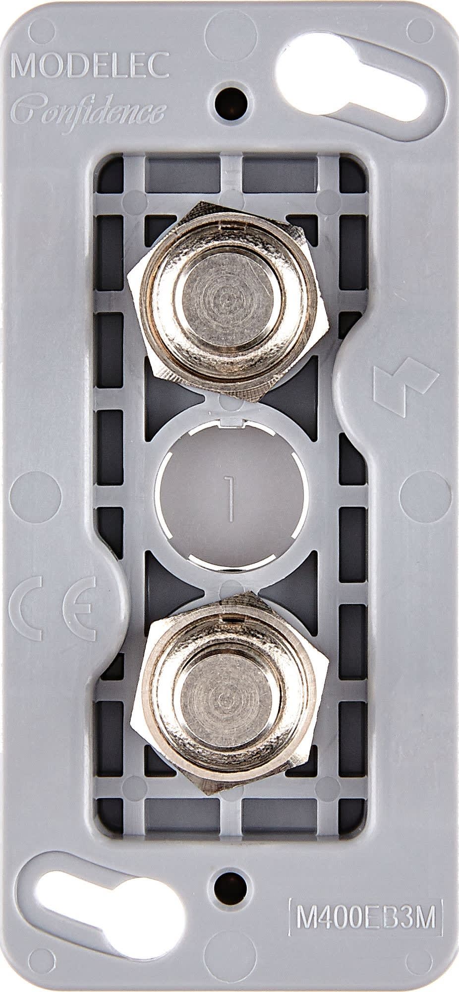 MODELEC - Mécanisme renforcé pour façade étroite Acier 2 Boutons Push Ø8