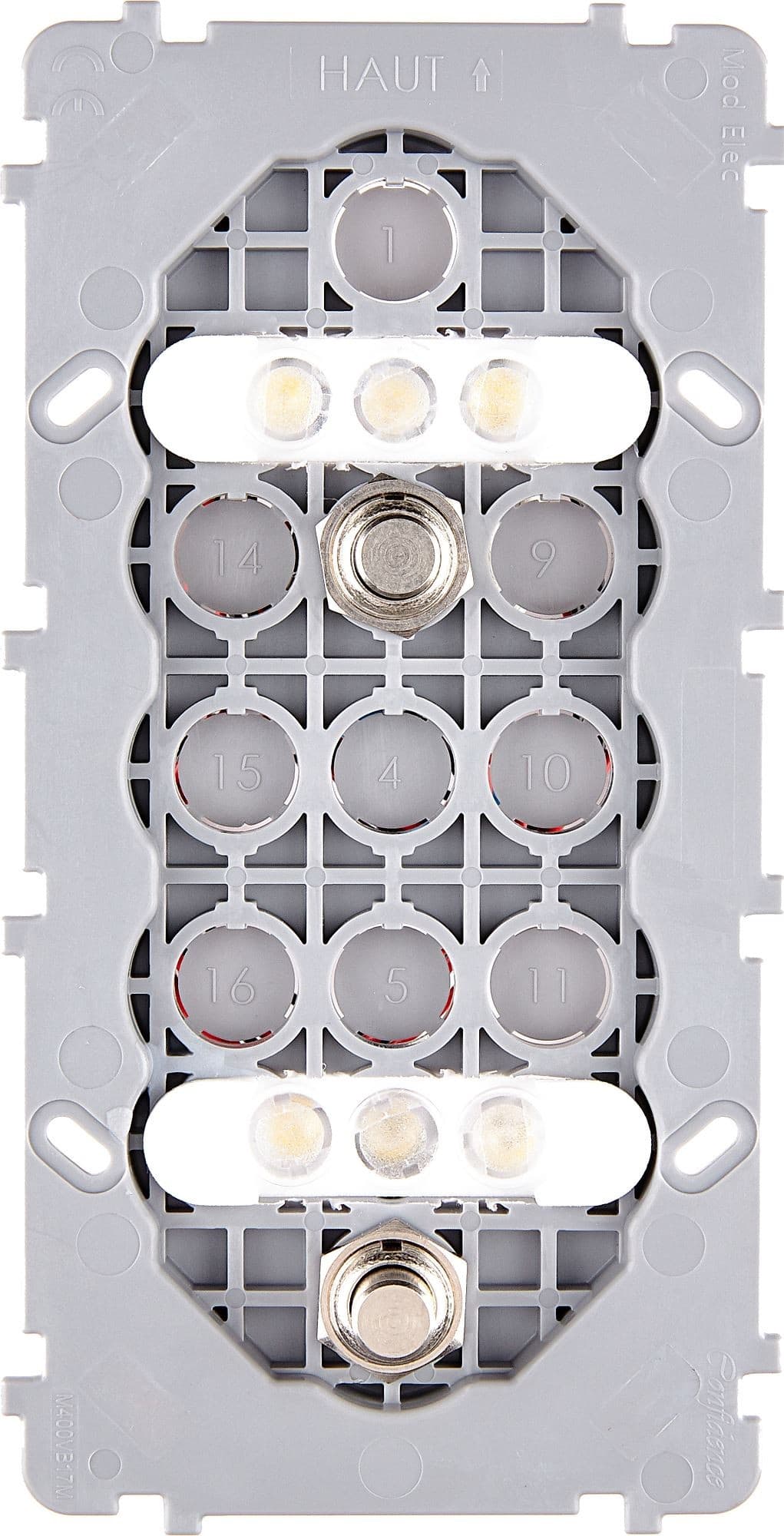 MODELEC - Mécanisme Renforce Dv Acier 2 Push+6Led Blc