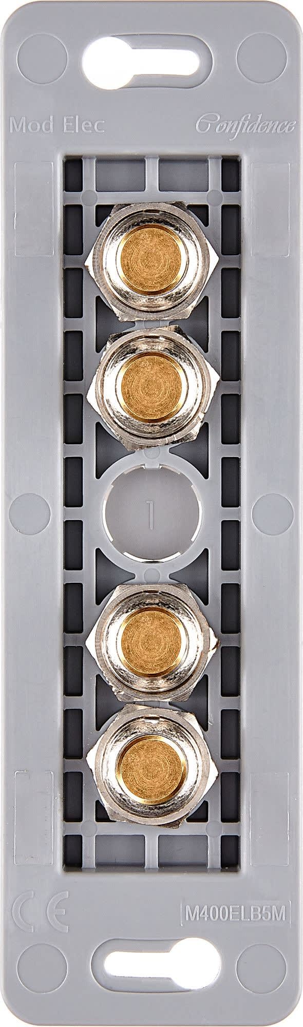 MODELEC - Mécanisme Renforce Etroit Long Dore 4 Poussoirs Push Ø8