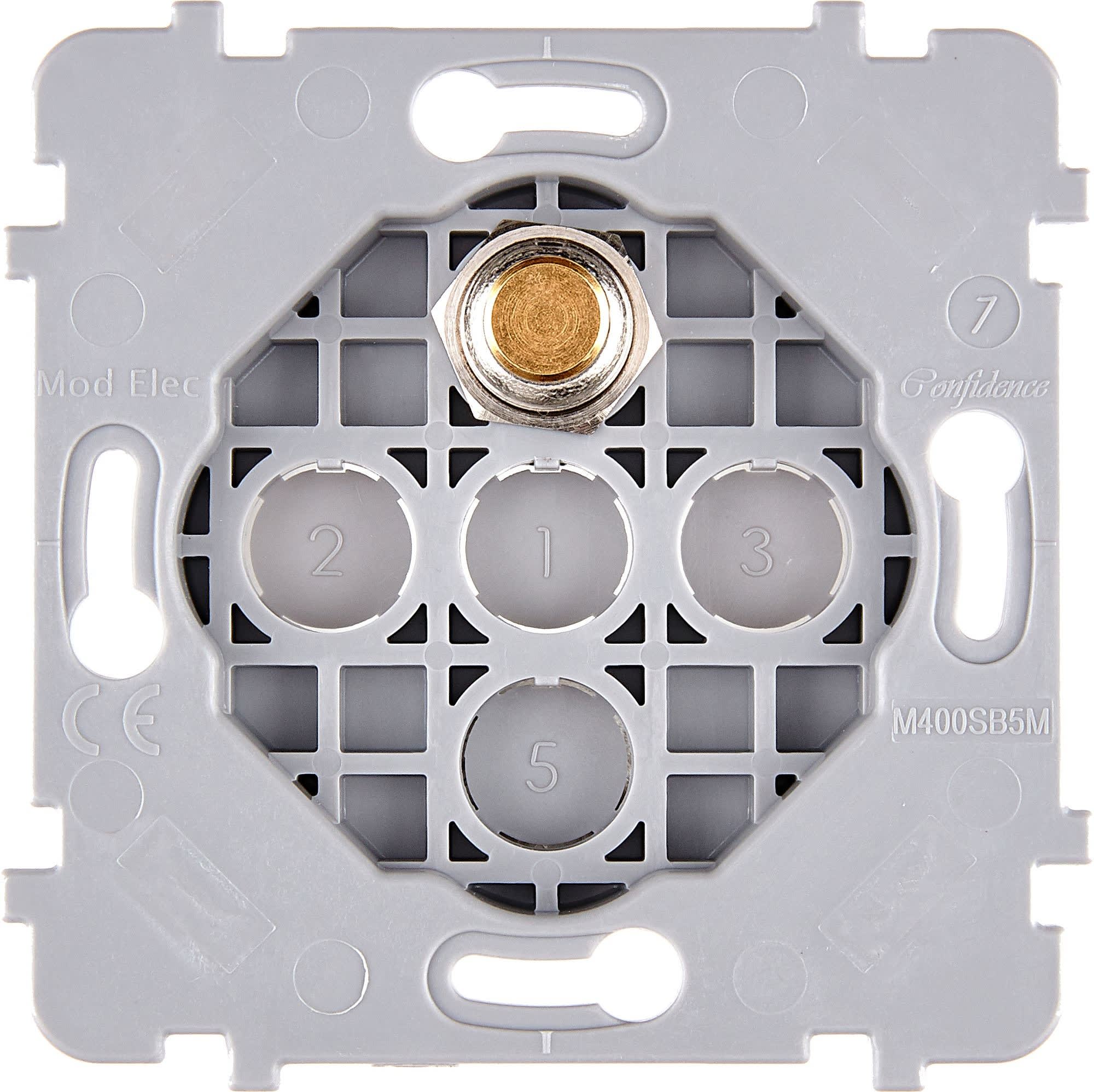 MODELEC - Mécanisme Renforce Dore Simple 1 Poussoir Push Plq Led