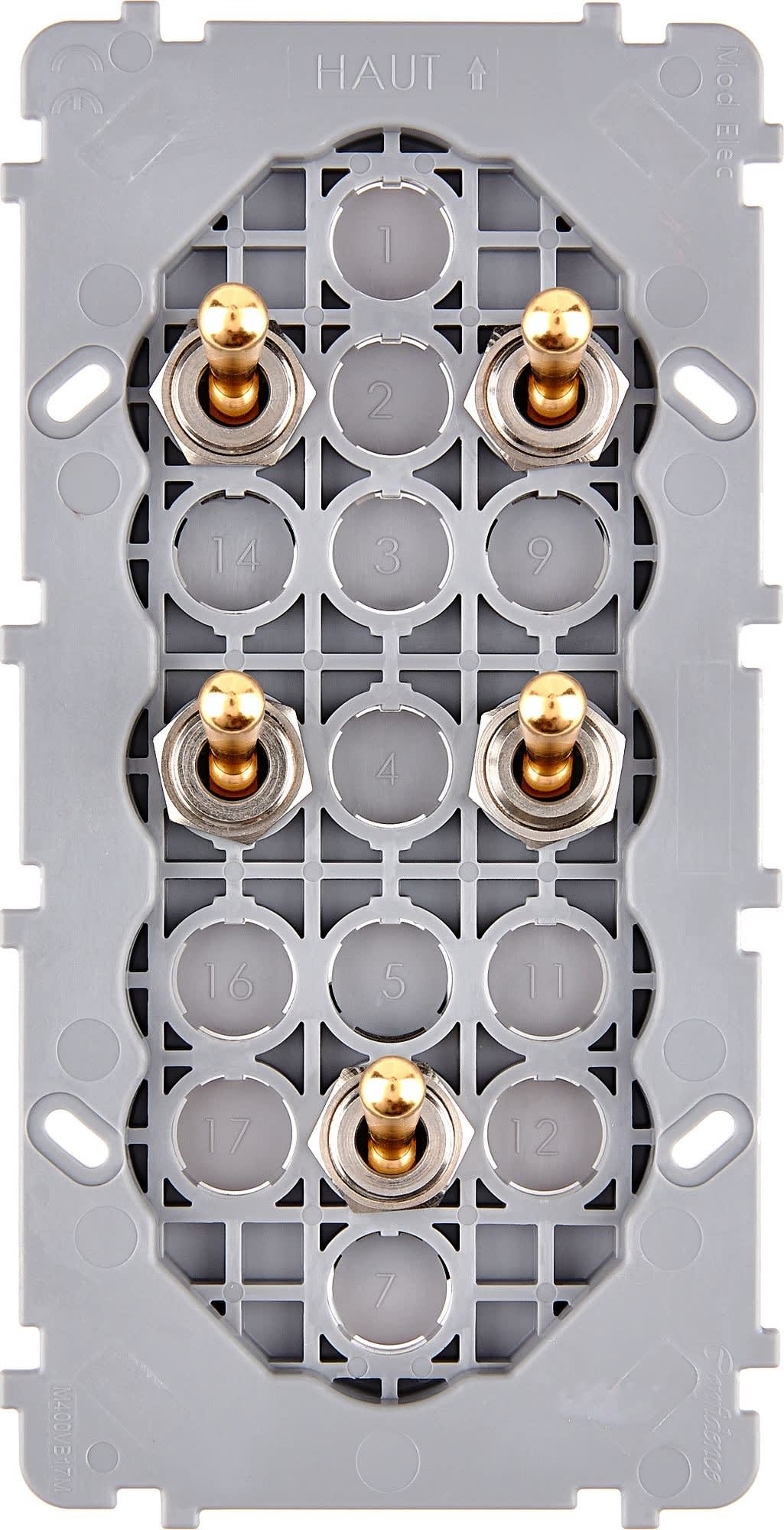 MODELEC - Mécanisme Renforce Dore Double Verticale 5 Va Et Vient
