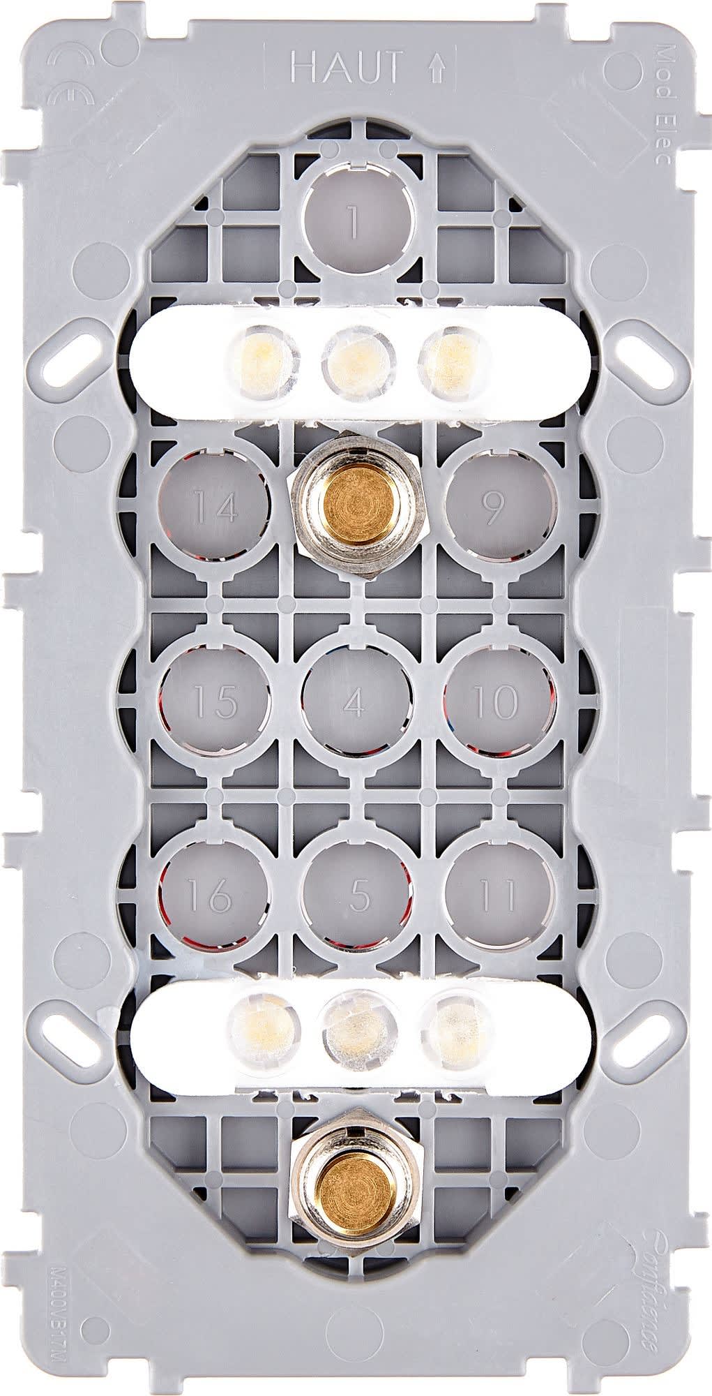 MODELEC - Mécanisme Renforce Dore Dv 2 Push + 6Led Blc