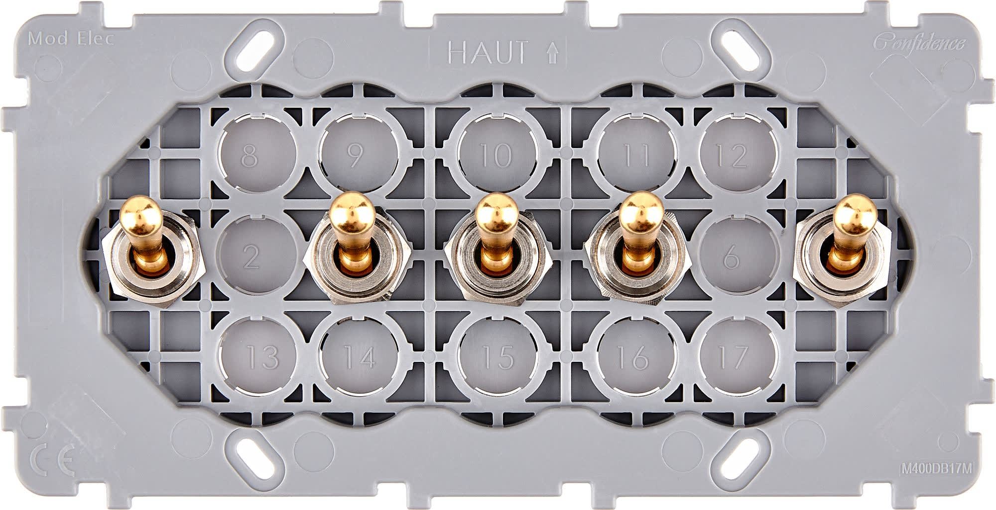 MODELEC - Mécanisme Renforce Dore Double Horizontale 5 Va Et Vient Alignes