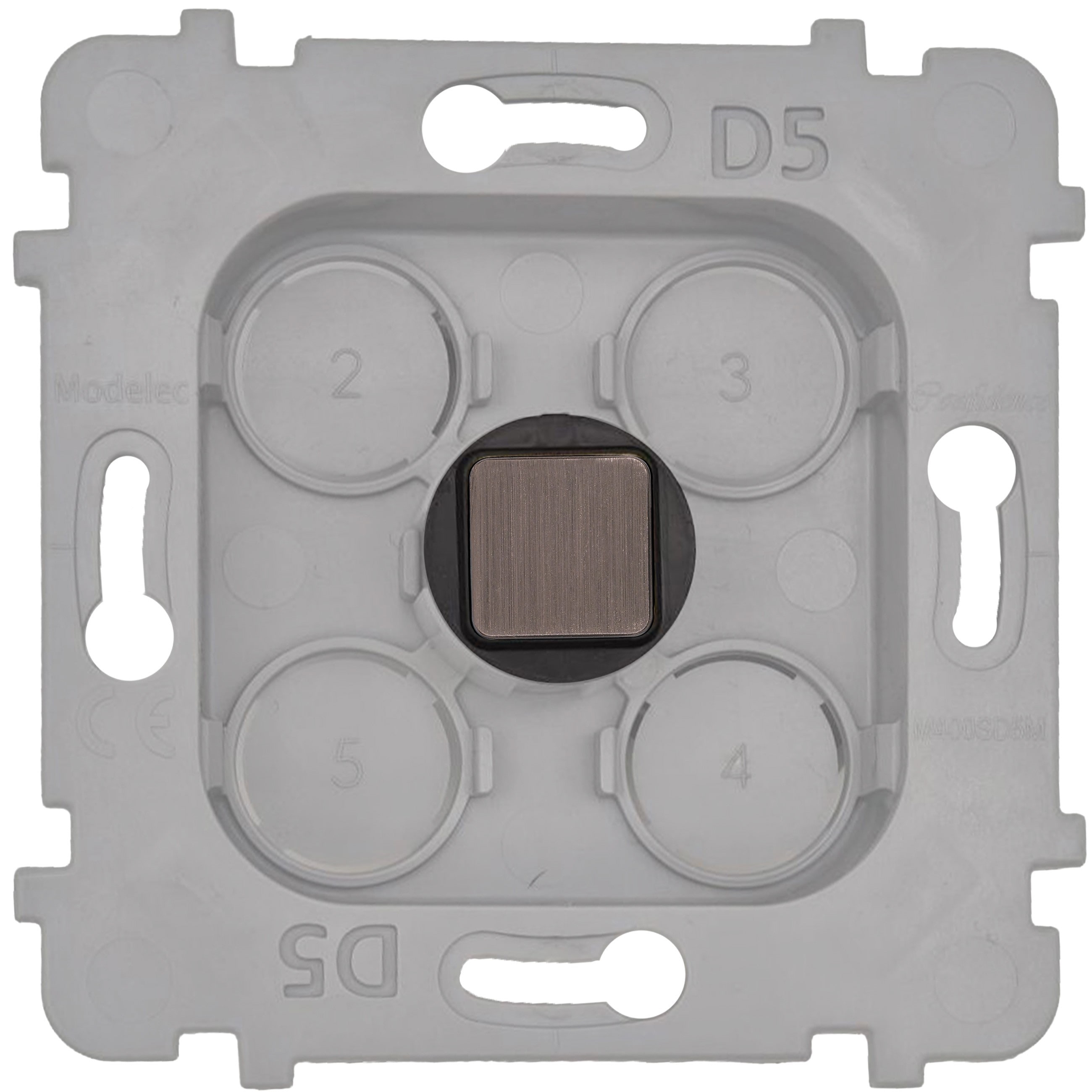 MODELEC - Mécanisme Bouton Damier carré en Laiton Canon de Fusil
