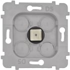 MODELEC - Mécanisme Bouton Damier carré en Laiton Nickel Satiné à LED