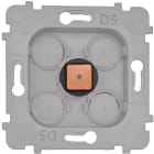 MODELEC - Mécanisme Bouton Damier carré en Laiton Cuivre Satiné à LED