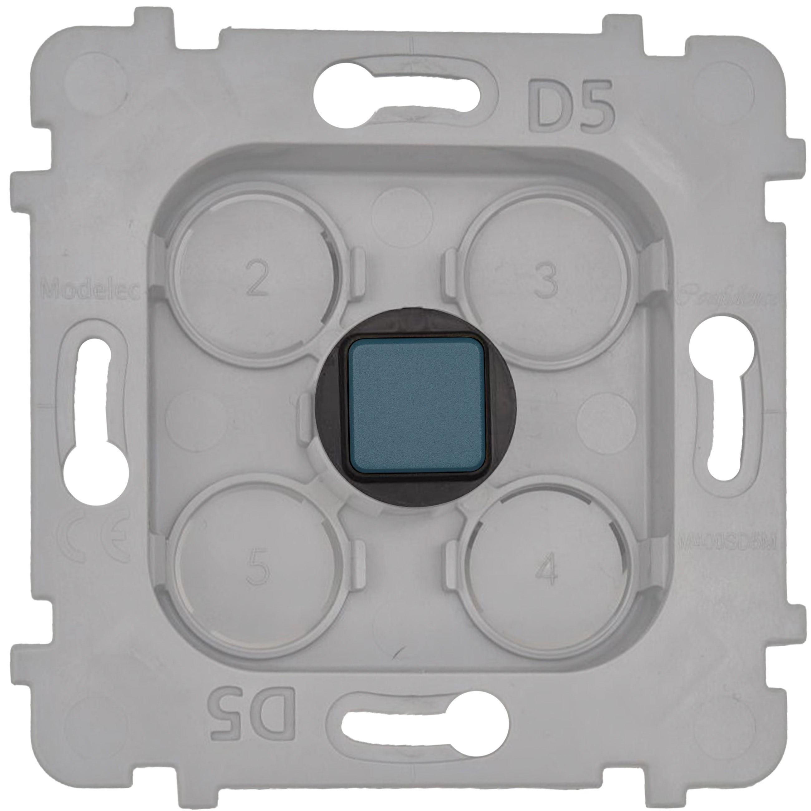 MODELEC - Méca modul KNX T +1 bouton carré BLEURL pour façade simple