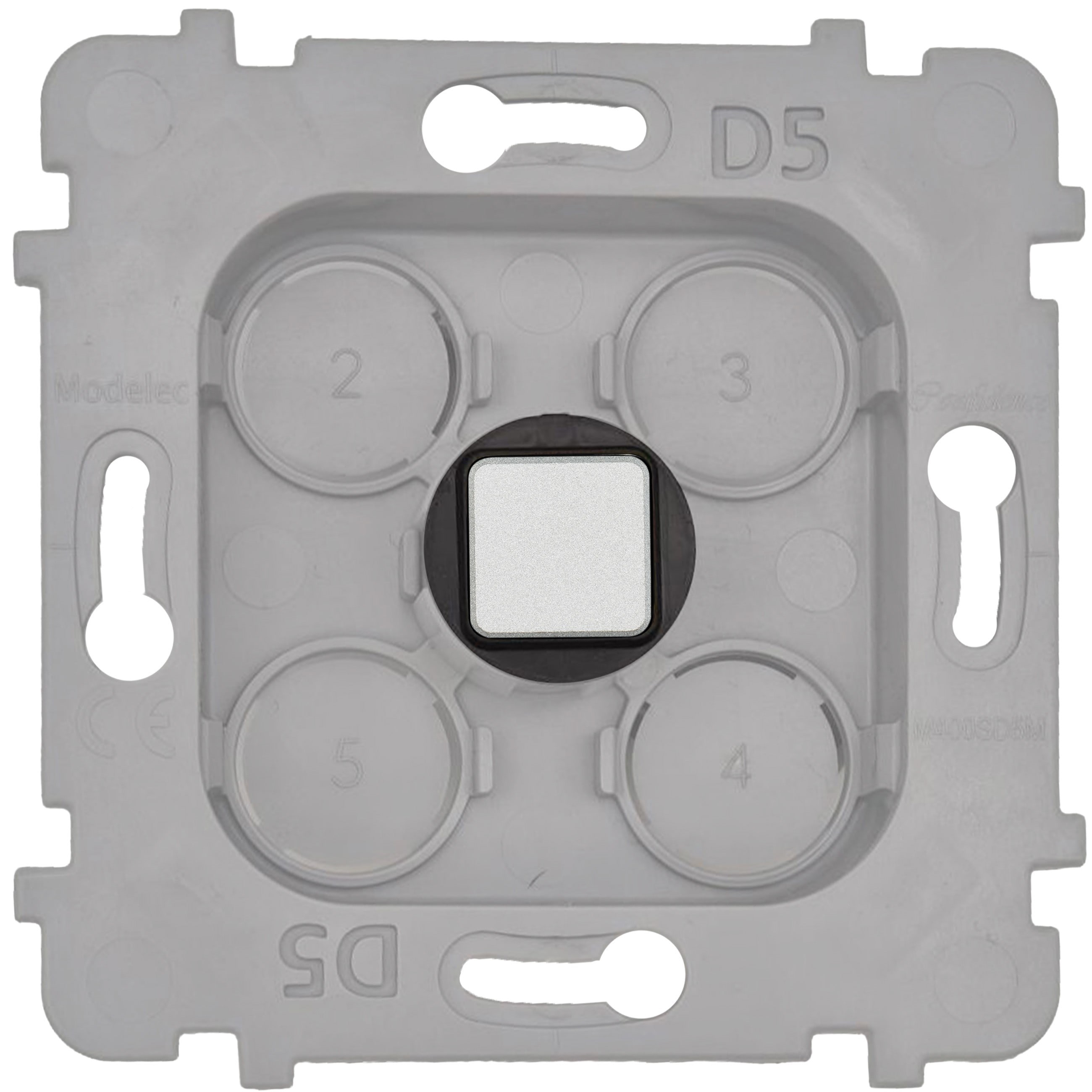 MODELEC - Méca modul KNX T +1 bouton carré NICKSABL pour façade simple