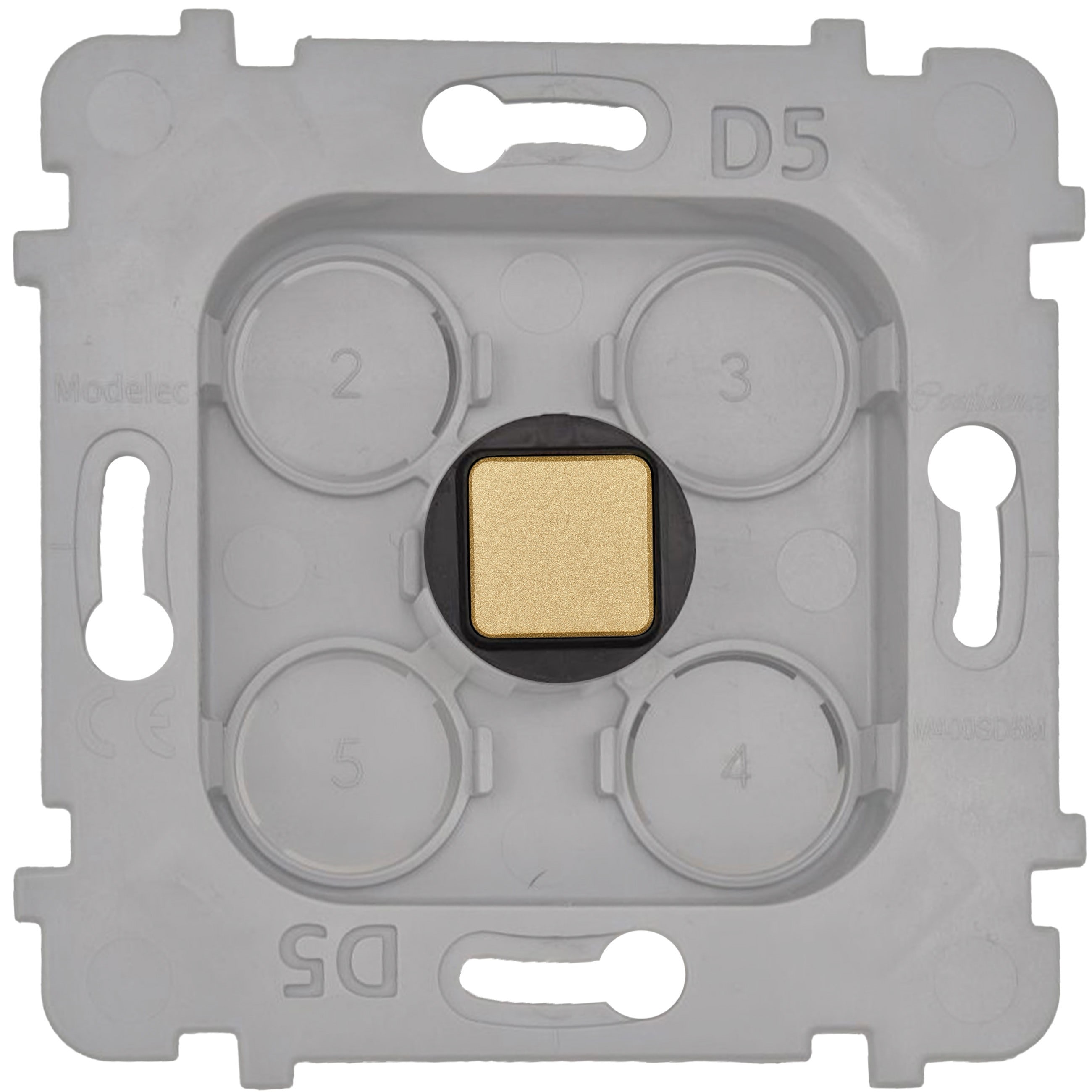 MODELEC - Méca modul KNX T +1 bouton carré LAITSABL pour façade simple