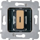 MODELEC - Mécanisme Bouton Plat Led 1 Va Et Vient / Poussoir Collection M Vieux Bronze
