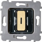 MODELEC - Mécanisme Bouton Plat Led 1 Va Et Vient / Poussoir Collection M Laiton Brossé