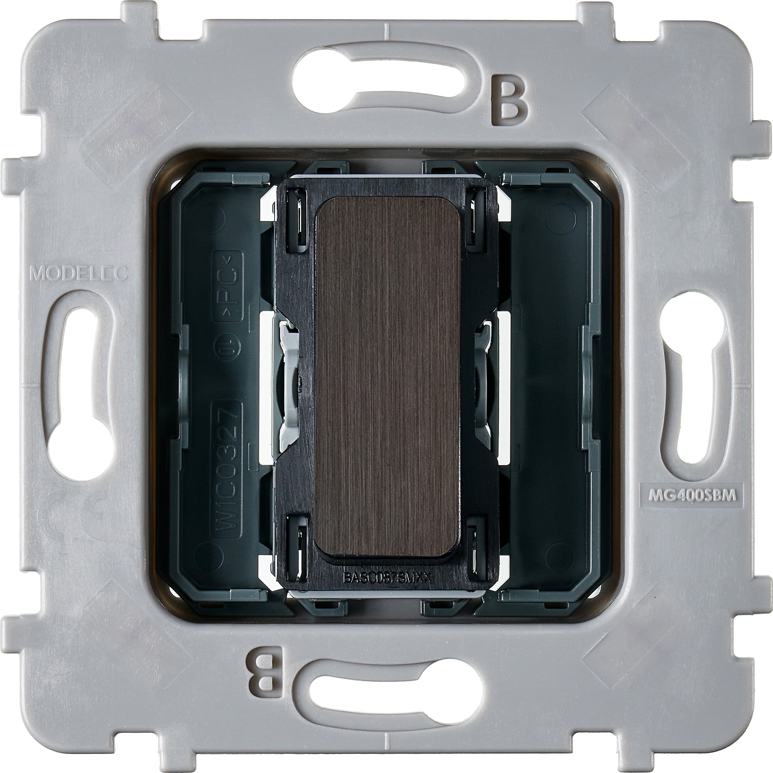MODELEC - Mécanisme Bouton Plat 1 Va Et Vient / Poussoir Collection M Canon De Fusil
