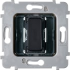 MODELEC - Mécanisme Plat bouton aluminium 1 Va Et Vient Ou Poussoir Pour Collection M NOIR