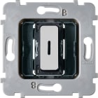 MODELEC - Mécanisme Bouton Plat Led 1 Va & Vient / Poussoir Pour Collection M Nickel Sable