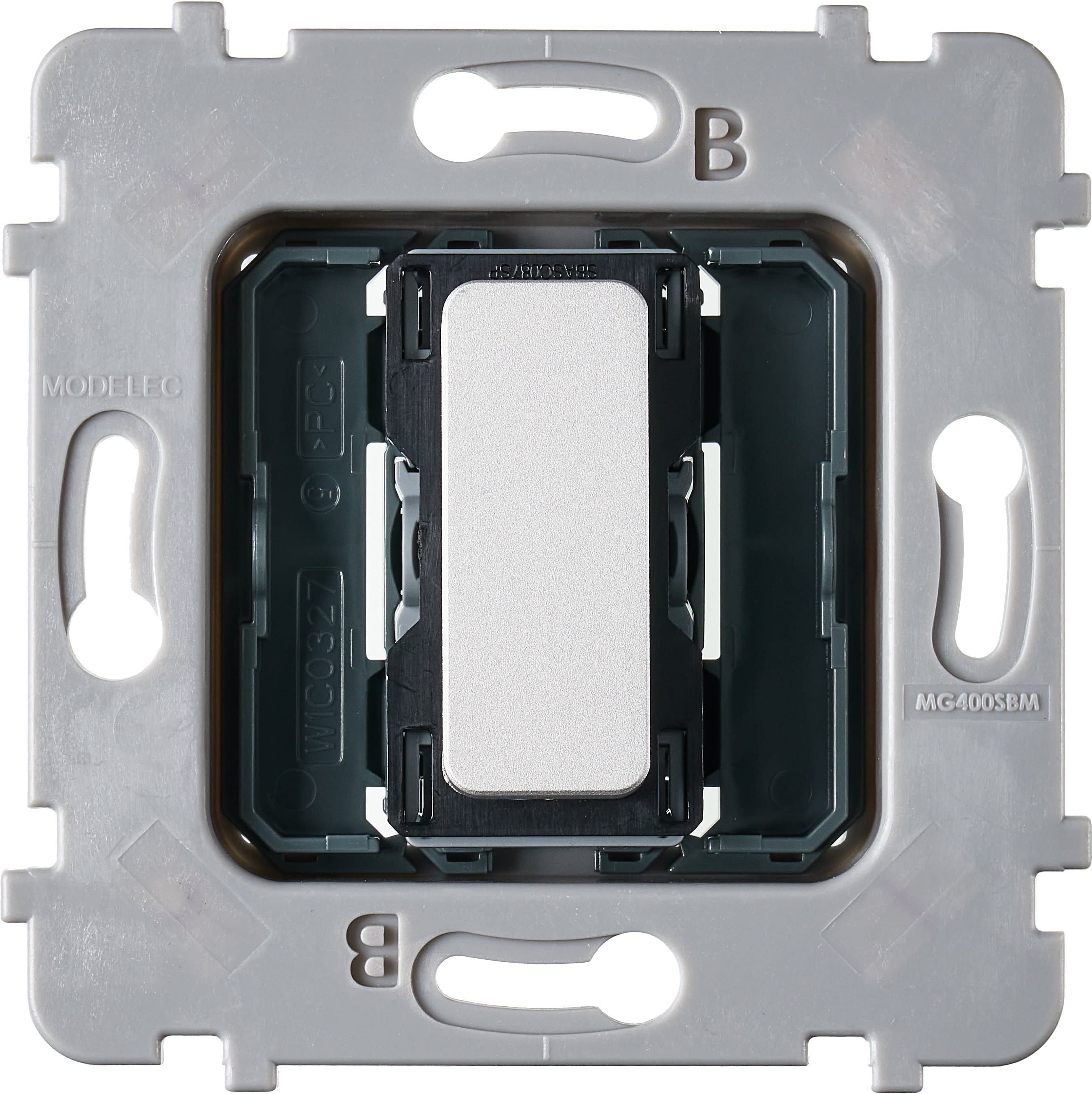 MODELEC - Mécanisme Plat Bouton Permutateur Pour Collection M Nickel Sable