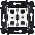MODELEC - Mécanisme 2 Vv Et/Ou Poussoir Acier Support Blanc Pour Collection Hitera