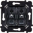 MODELEC - Mécanisme 2 Vv Et/Ou Poussoir Acier Support Noir Pour Collection Hitera