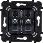 MODELEC - Mécanisme 2 Vv Et/Ou Poussoir Acier Support Noir Pour Collection Hitera