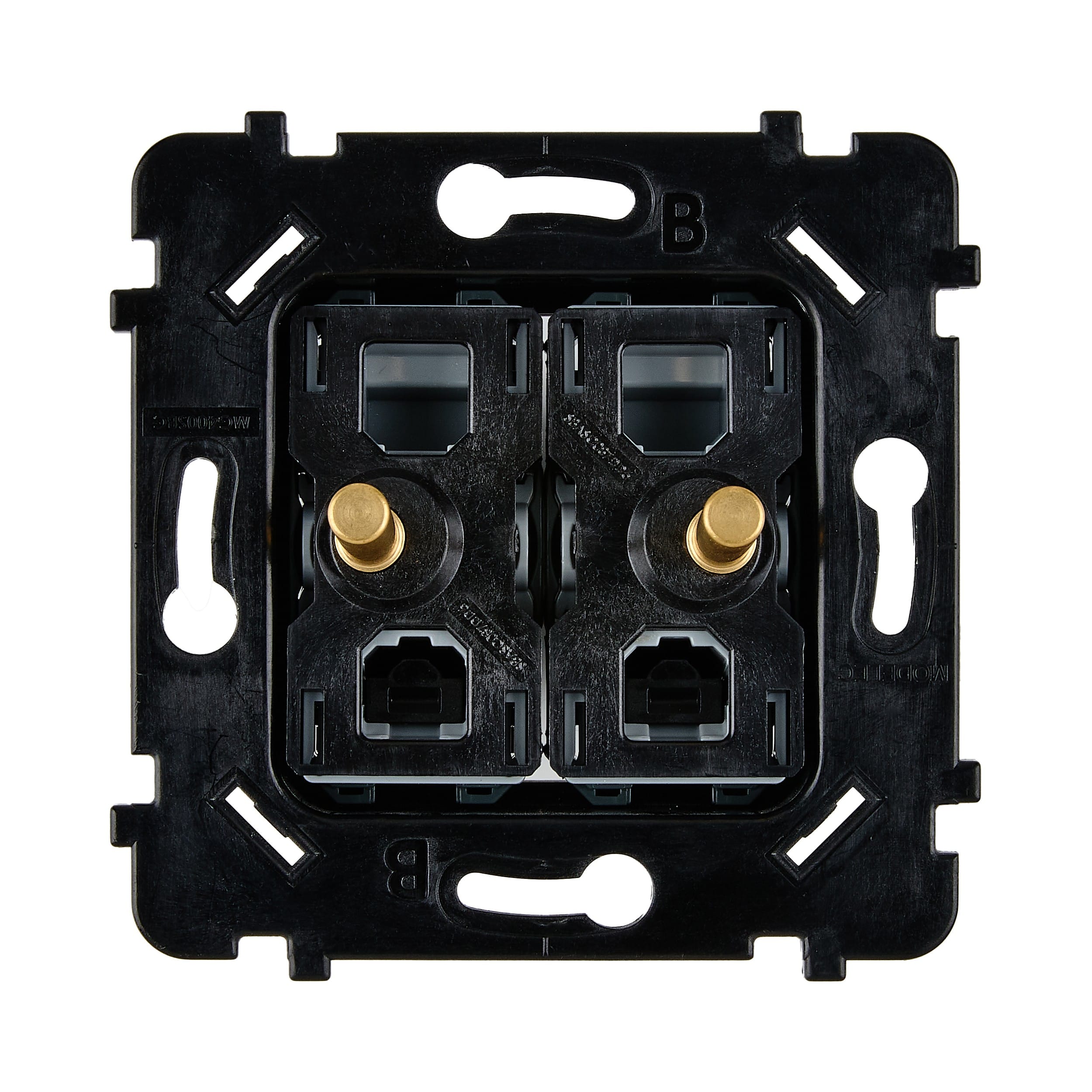 MODELEC - Mécanisme levier droit 2 VV et/ou poussoir doré mat pour collection Désir