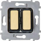 MODELEC - Mécanisme Plat Bouton 2 Va Et Vient Ou Poussoir Pour Collection M Laiton Brosse