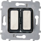 MODELEC - Mécanisme Plat Bouton 2 Va Et Vient Ou Poussoir Pour Collection M Nickel Brosse