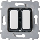 MODELEC - Mécanisme Plat Bouton 2 Va Et Vient Ou Poussoir Pour Collection M Nickel Sable