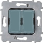 MODELEC - Mécanisme Plat Bouton Volet Roulant Poussoir Pour Collection M Bleu Rl