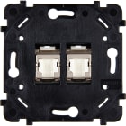 MODELEC - Mécanisme Dble Rj45 Cat6A Blinde (3M) Pour Collection Desir, Hitera Et Karo