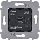 MODELEC - Mécanisme chargeur 2 ports USB C + C 5V-3A-15W