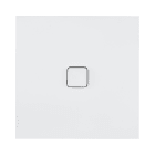 MODELEC - Façade Empreintes PLAN Blanc Simple 1 bouton carré, magnétique