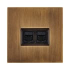MODELEC - Façade Empreintes VOLUME Vieux Bronze Simple Double Média, magnétique