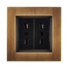 MODELEC - Façade Empreintes VOLUME Vieux Bronze Simple Détecteur présence ou prise interna