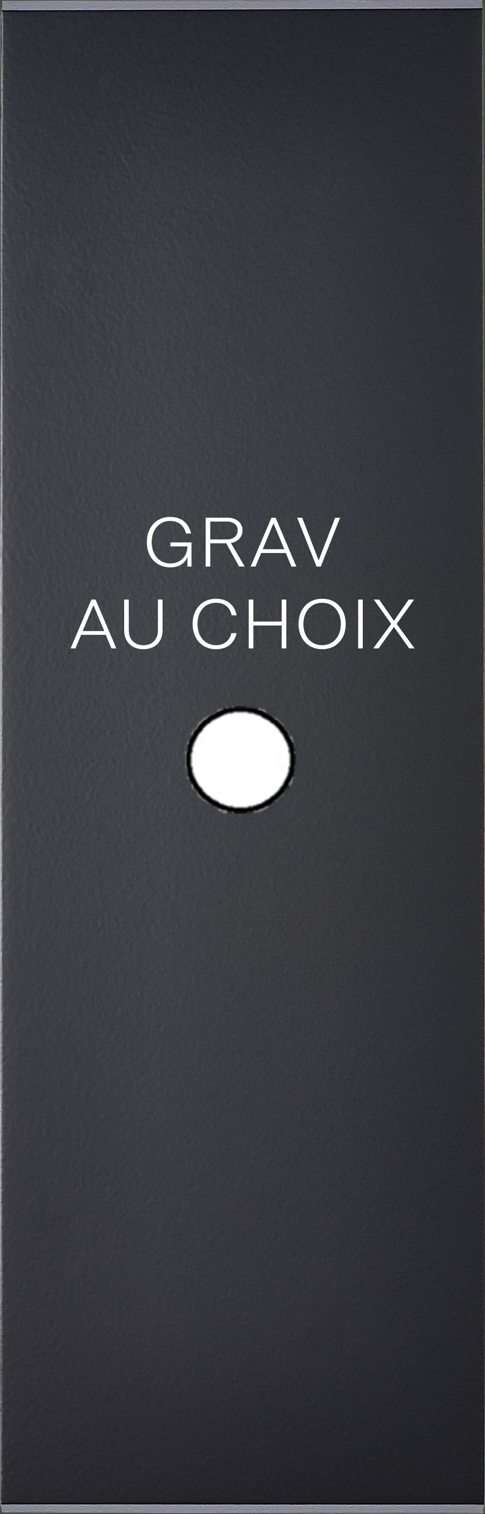 MODELEC - Façade CONF LT étroite longue noir 1 PUSH + gravure rétro-éclairée au choix, mag