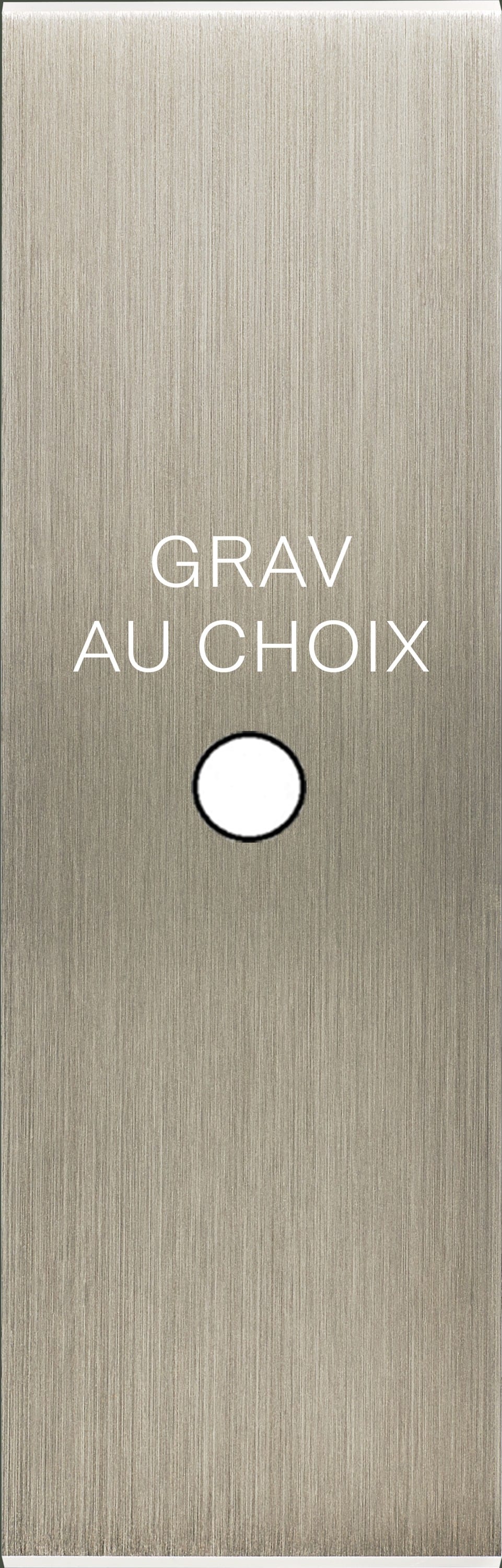 MODELEC - Façade CONF LT EL acier brossé 1 PUSH + gravure rétro-éclairée au choix, mag