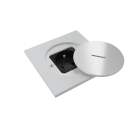 MODELEC - Prise de sol étanche BUBOX CLASSIC Inox Blanc Couvercle ouv std -PC 2P+T