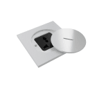 MODELEC - Prise de sol étanche BUBOX CLASSIC Inox Blanc Couvercle ouv std - Prise multi