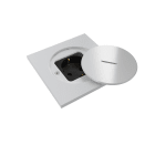 MODELEC - Prise de sol étanche BUBOX CLASSIC Inox Blanc Couvercle ouv std -PC Schuko