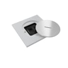 MODELEC - Prise sol étanche BUBOX CLASSIC Inox Blanc Couvercle+ouvertur std -2xRJ45-6A