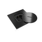 MODELEC - Prise de sol étanche BUBOX CLASSICInox 316L Noir Couvercle ouvertur std -Schuko