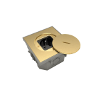 MODELEC - Prise sol étanche BUBOX CLASSIC Laiton Brut Br Couvercle +ouverture std 2P+T FR