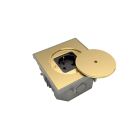MODELEC - Prise de sol étanche BUBOX CLASSIC Laiton Brut Br Couvercle +ouvertu std -Schuko