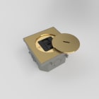 MODELEC - Prise sol étanche BUBOX CLASSIC Laiton Brut Br Couvercle +ouvertur std RJ45-6A N