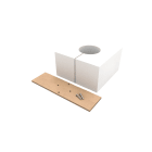 MODELEC - Accessoire pour Prise de sol étanche BUBOX PSB KIT BETON POLYSTYRENE+NIVEAU