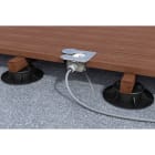 MODELEC - Kit Terrasse Laiton Brut Brossé - pour Prise de sol étanche BUBOX LINE 6mm