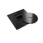 MODELEC - Prise de sol étanche BUBOX LINE Inox 316L Noir Couvercle ouv std - PC Schuko